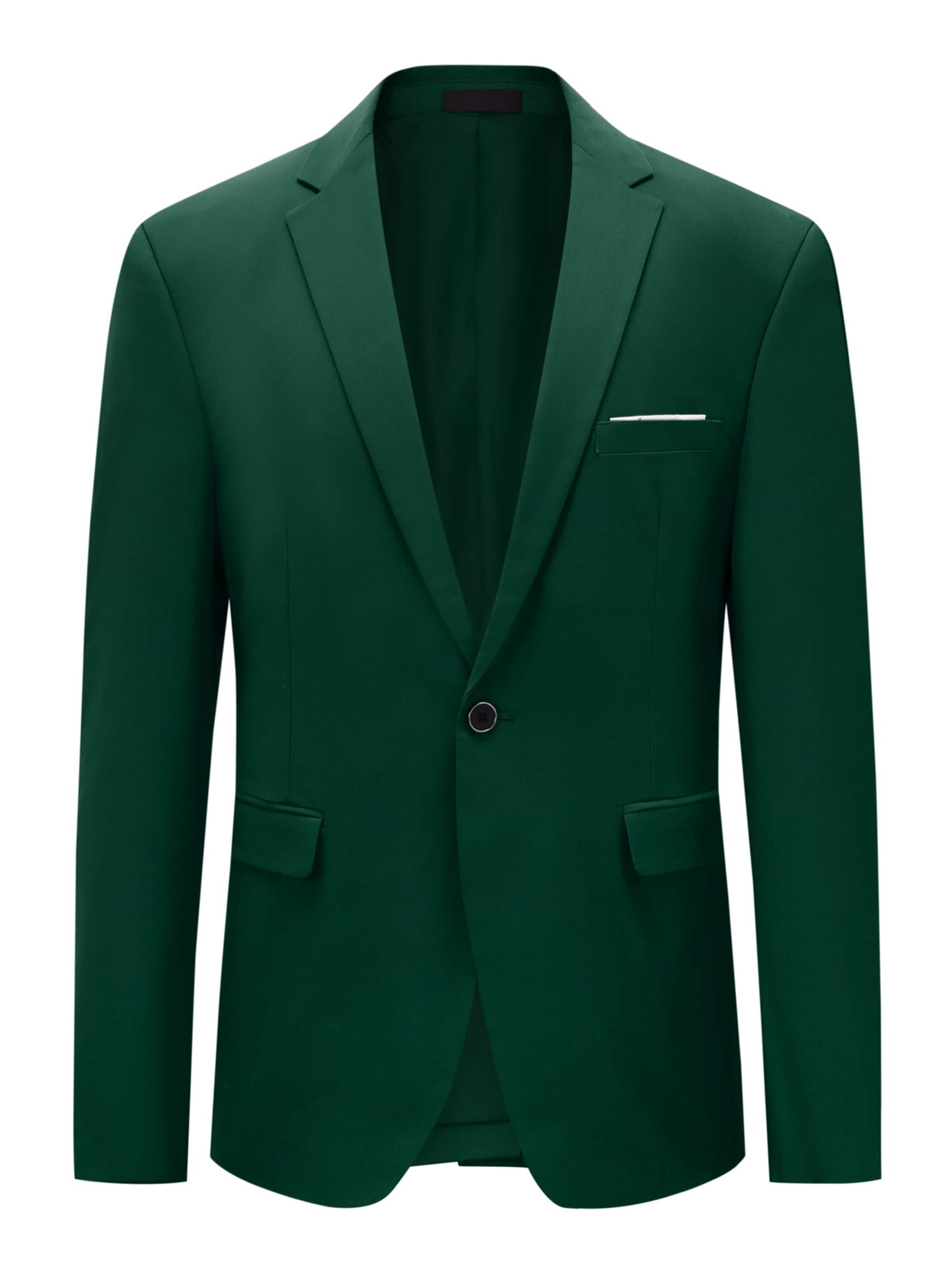YOUTHUP Suit Jacket 'Prägung' in Green: front