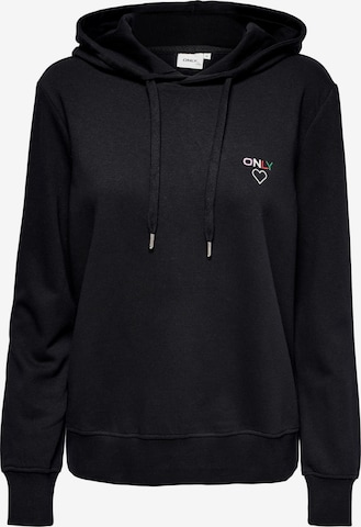 ONLY Sweatshirt 'Noomi' in Black: front