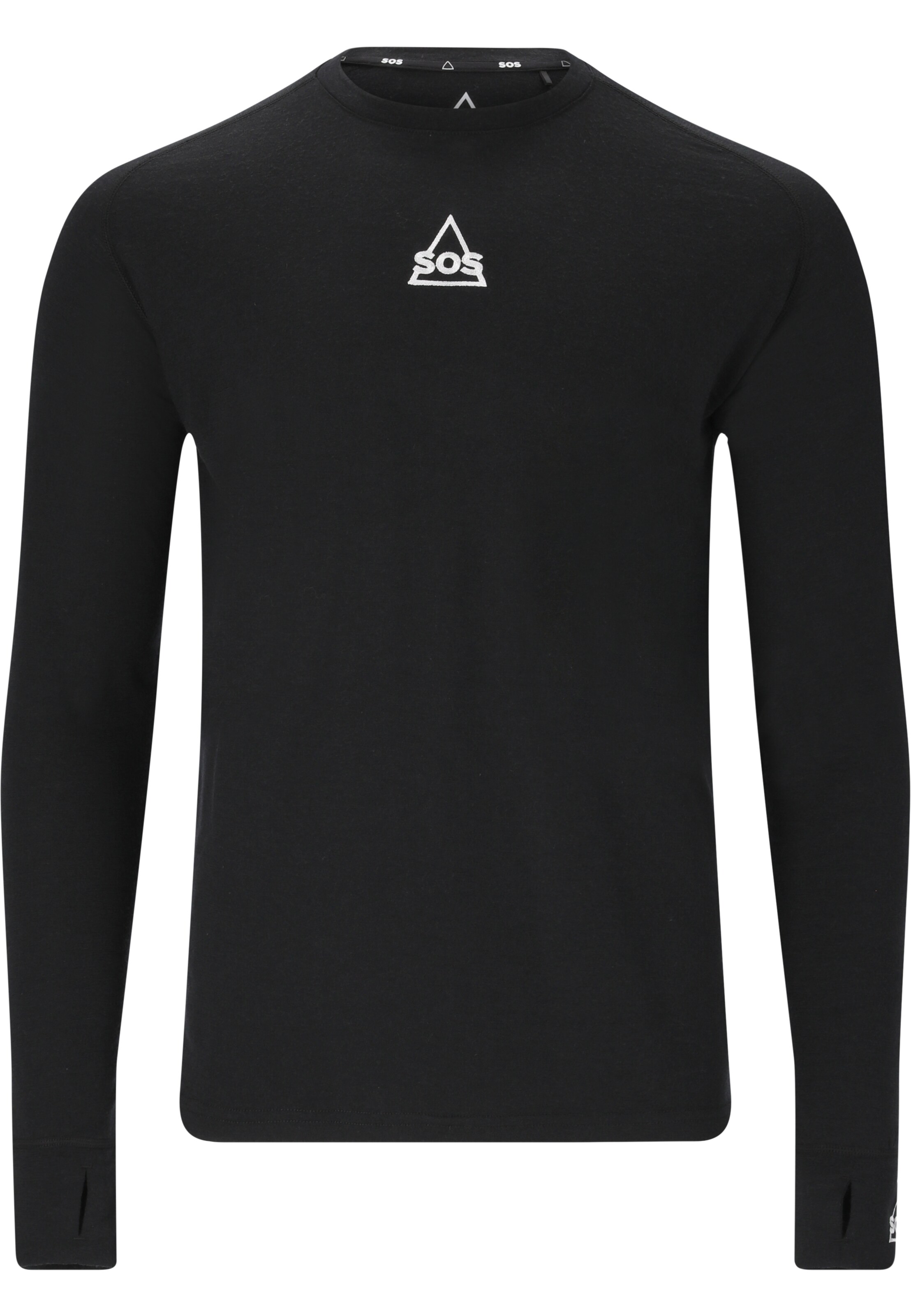 SOS Base Layer 'Nuuk' in Black: front