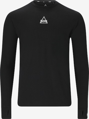 SOS Base Layer 'Nuuk' in Schwarz: Vorderseite