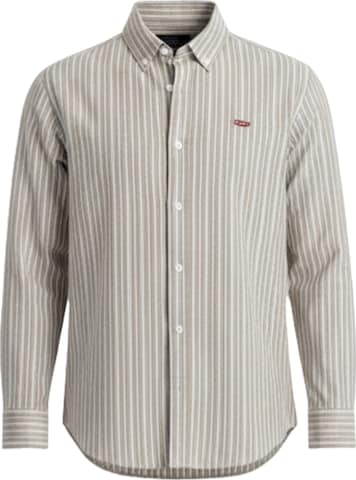 Ombre Regular fit Button Up Shirt in Beige: front