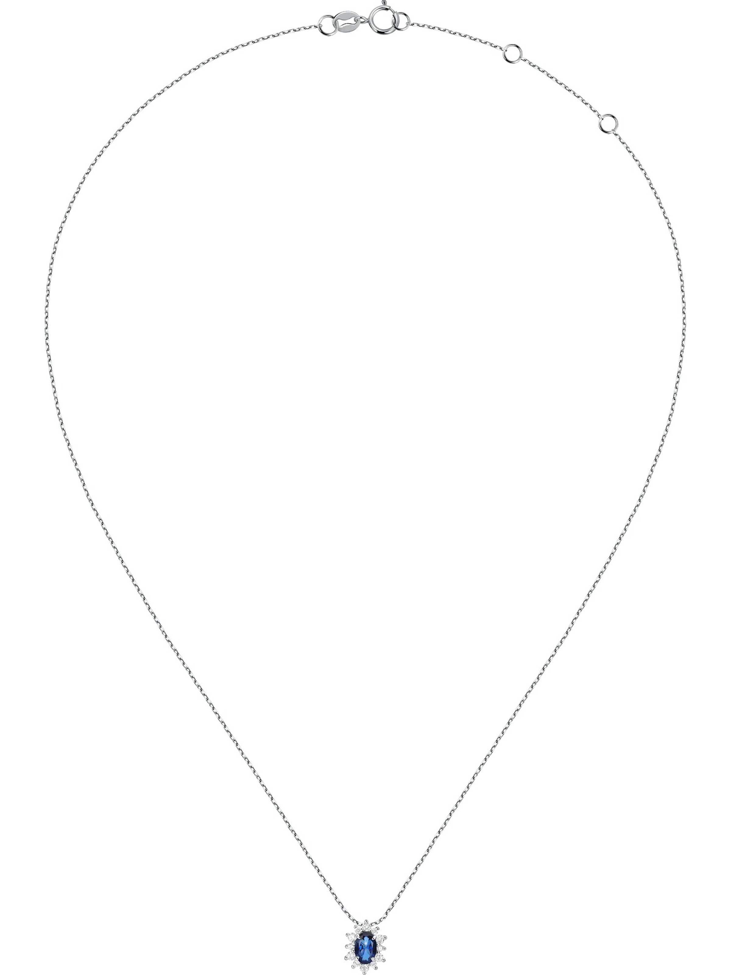 Live Diamond Kette in Silber: Vorderseite