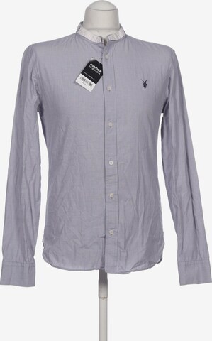 All Saints Spitalfields Button Up Shirt in S in Blue: front