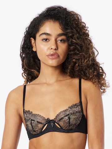 Hunkemöller - Balconette Soutien 'Lexi' em preto: frente