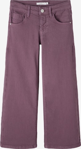 Wide Leg Jean 'Rose' NAME IT en violet : devant