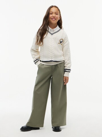 TOMMY HILFIGER Wide Leg Hose 'Essential' in Grün