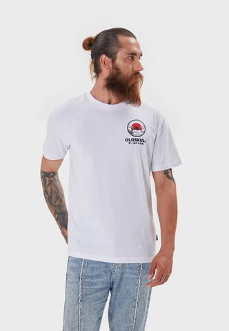 Oldskull T-Shirt in Weiß: Vorderseite