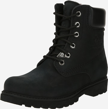 PANAMA JACK Lace-Up Ankle Boots in Black: front