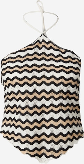 Megzta palaidinė be rankovių 'NMSADIE' iš Noisy May Curve, spalva – kupranugario / juoda / balta, Prekių apžvalga