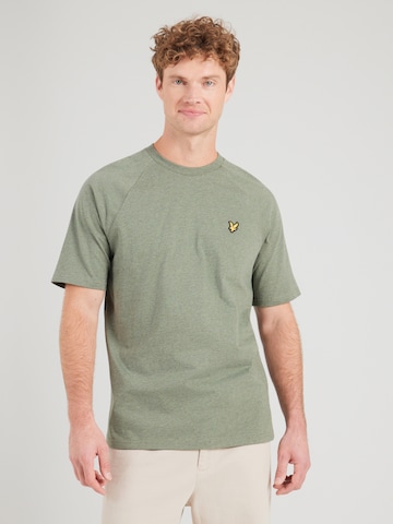 Lyle & Scott Shirt 'Tri Marl' in Groen: voorkant