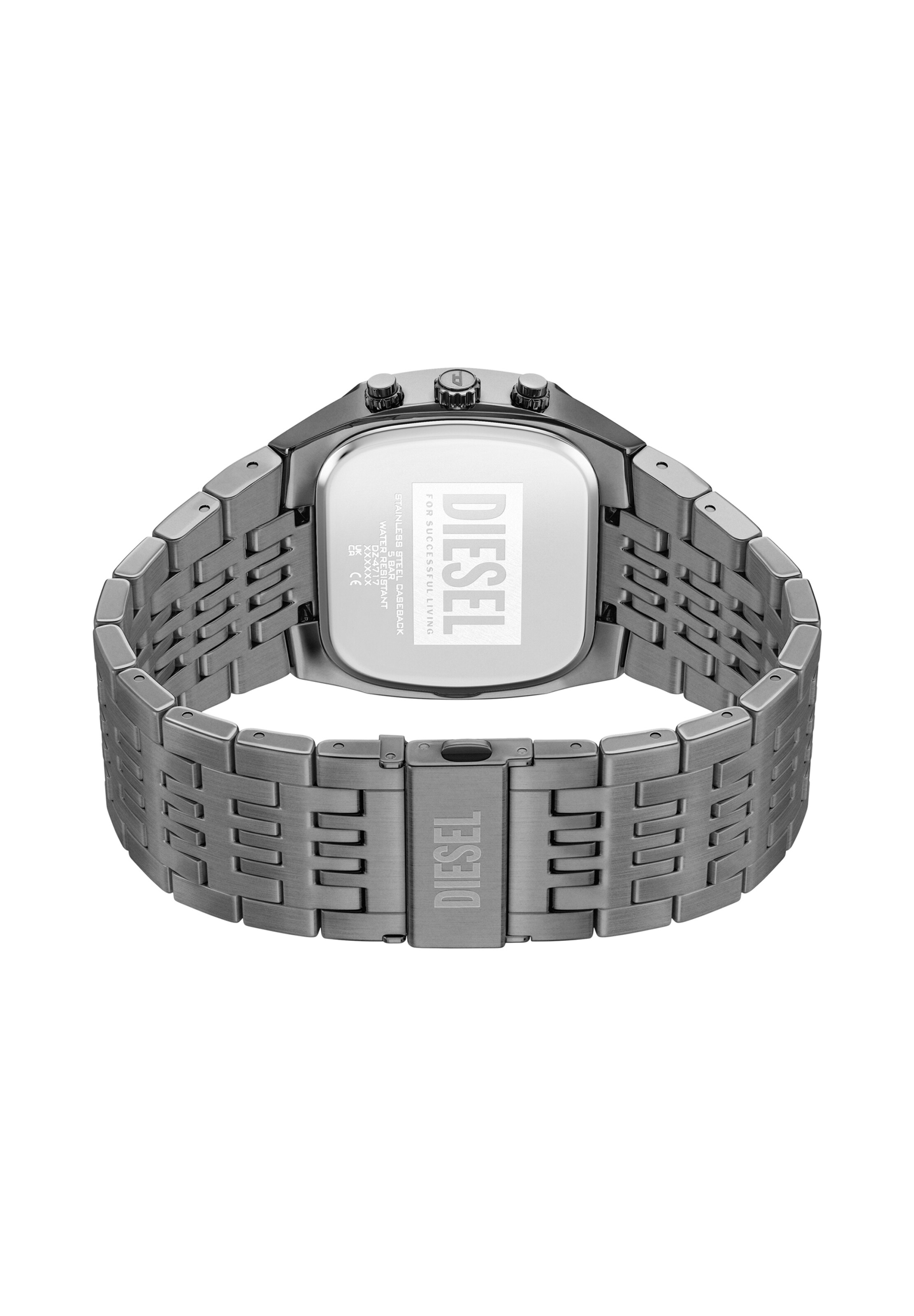 DIESEL Analoginen kello 'SPIKED CUSHION' värissä harmaa