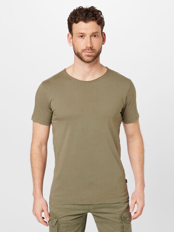 Lindbergh T-shirt 'Garment' i grön: framsida