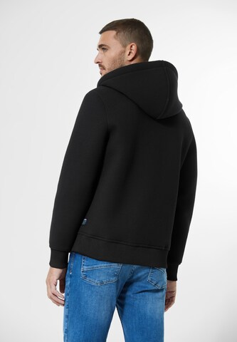 Street One MEN Zip-Up Hoodie 'Scuba' in Black