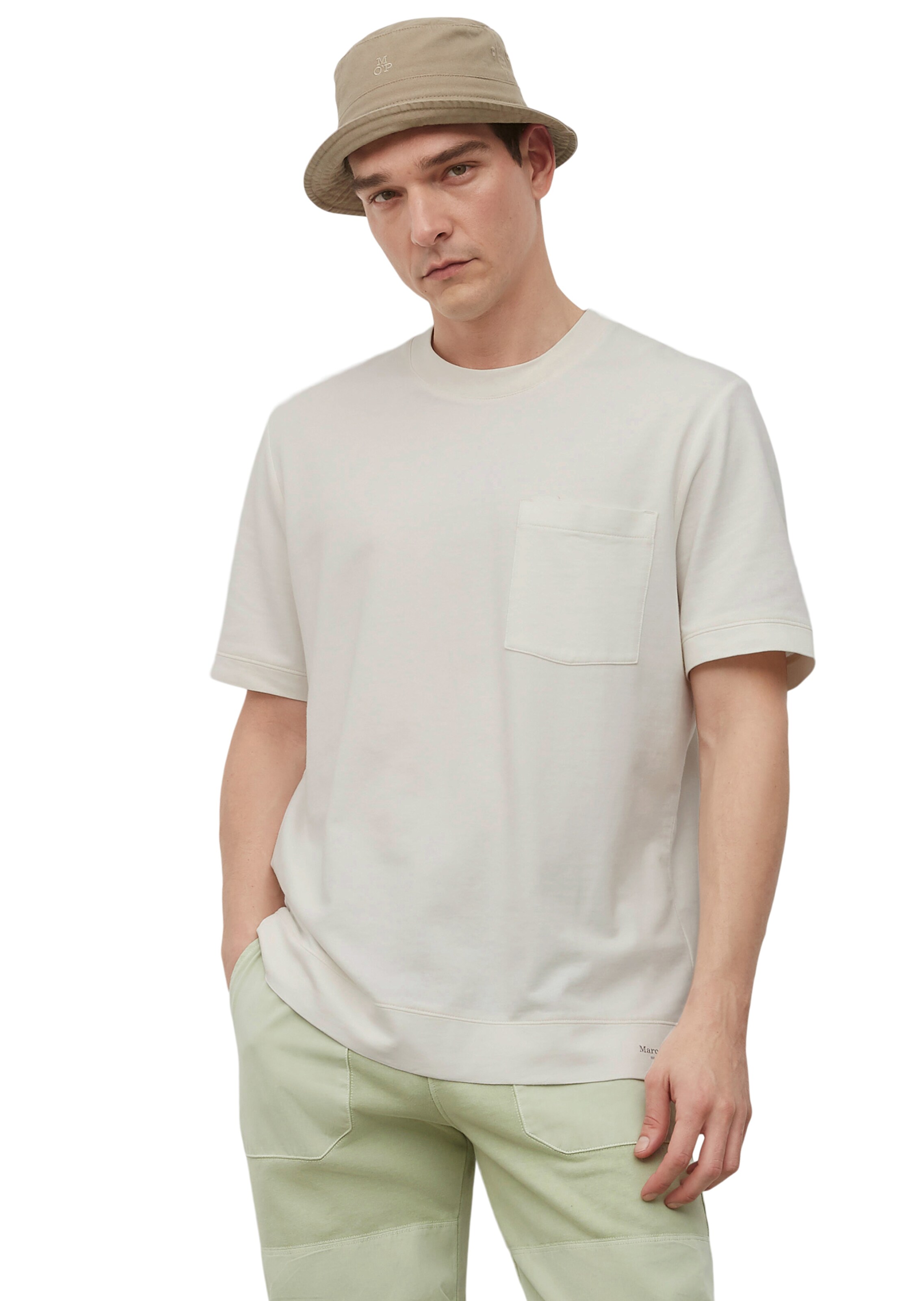 Männer Große Größen Marc O'Polo Shirt in Weiß - IK11481
