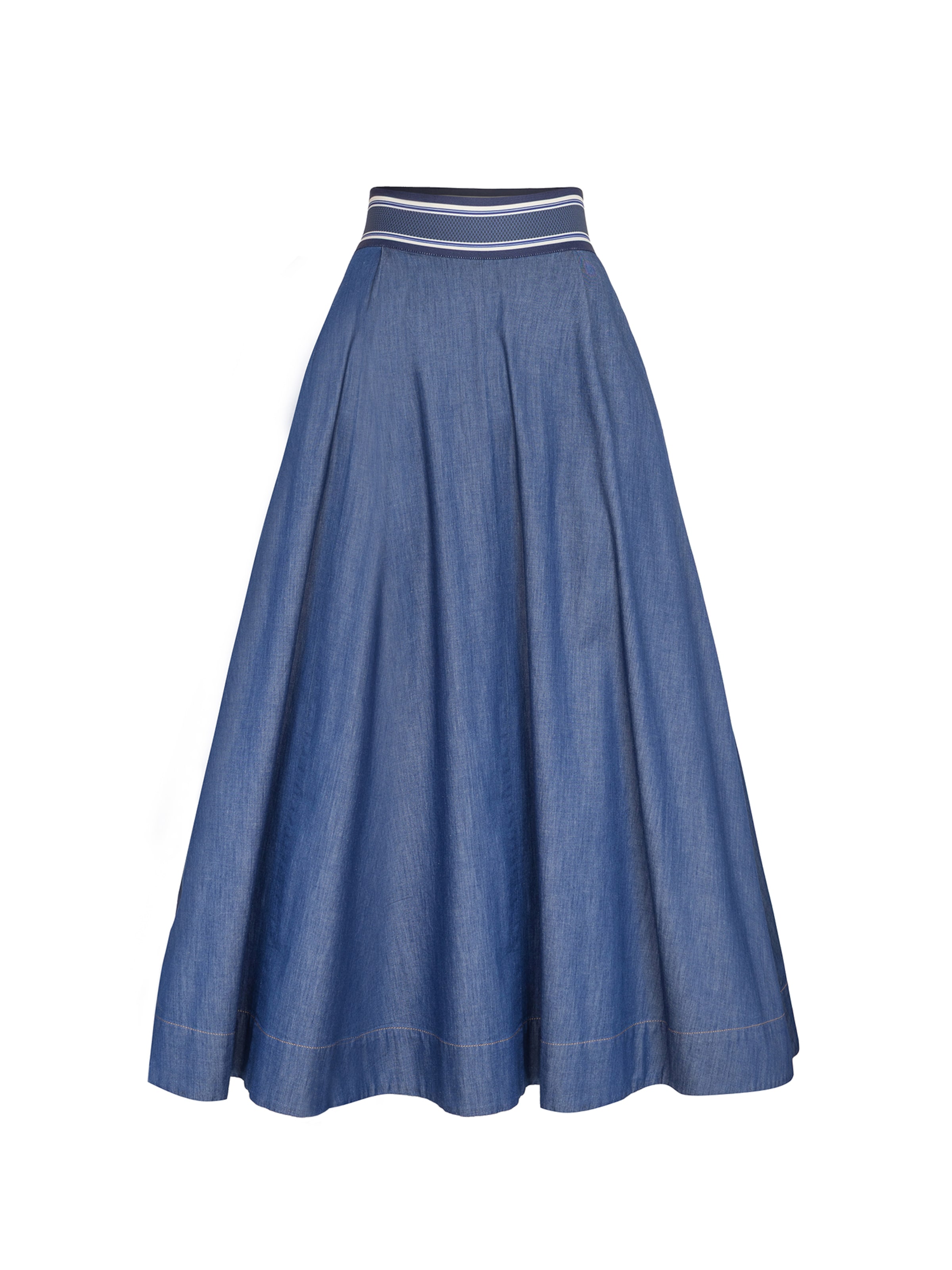 JIORO Skirt 'ESSENTIALS' in Blue: front