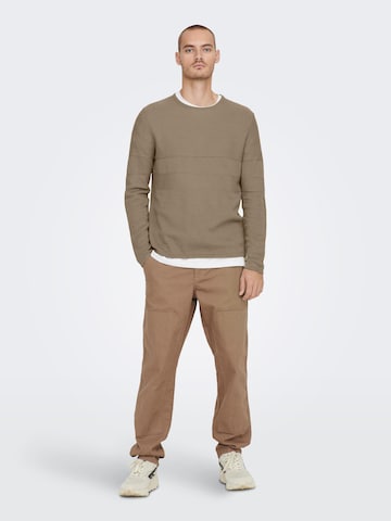 Only & Sons Pullover 'NIKO' in Beige