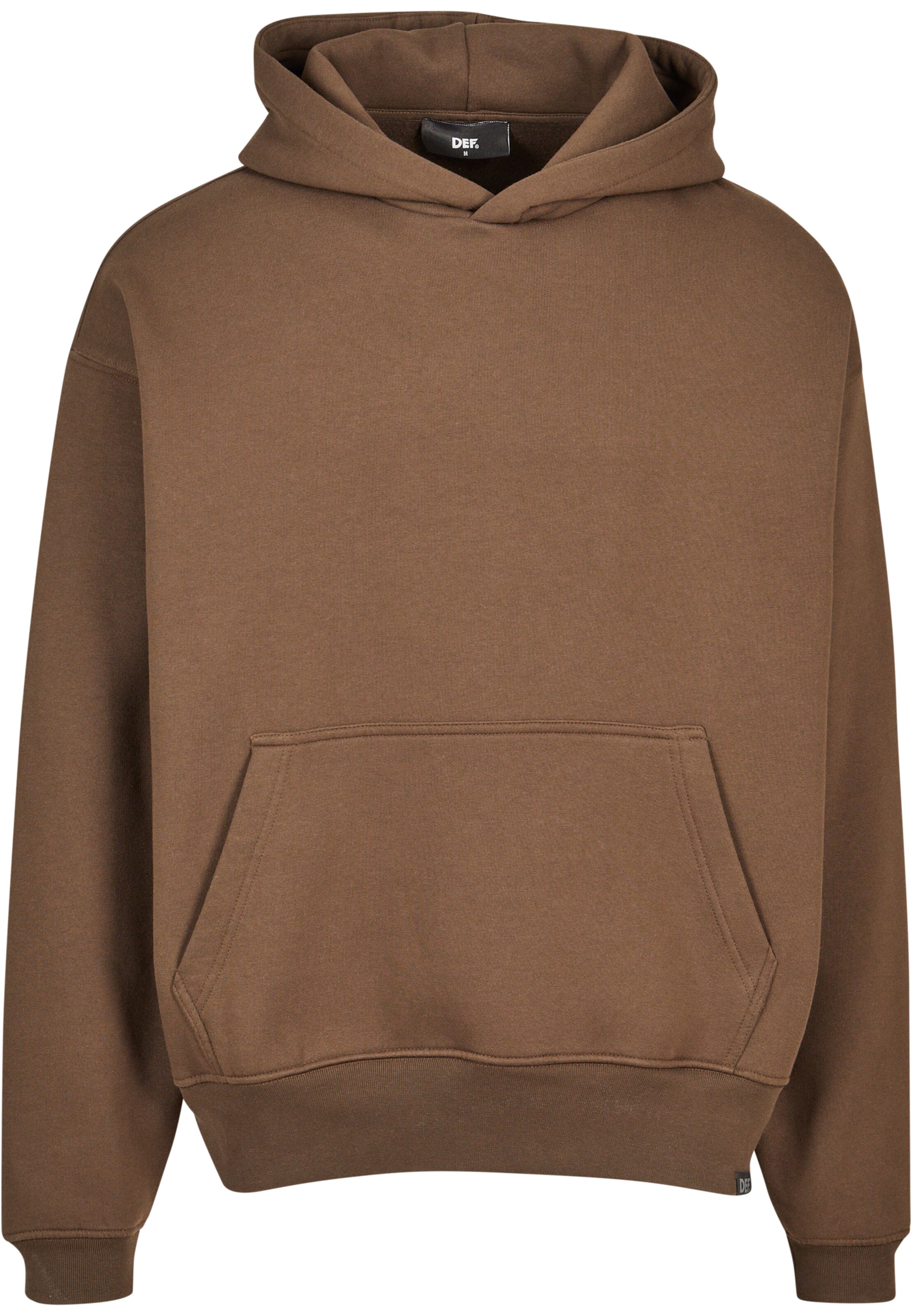 Felpa di DEF in marrone: frontale