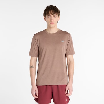 T-Shirt 'Athletics' new balance en vert : devant