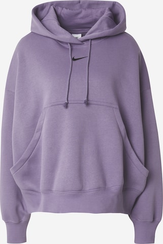 Nike SportswearSweater majica 'PHOENIX FLEECE' - ljubičasta boja: prednji dio