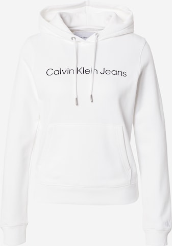 balta Calvin Klein Jeans Megztinis be užsegimo 'CORE INSTITUTIONAL': priekis