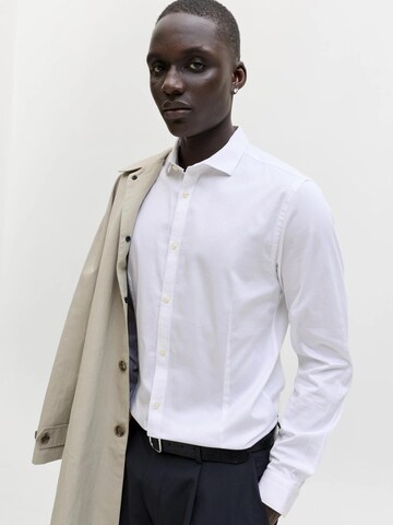 Coupe slim Chemise JACK & JONES en blanc