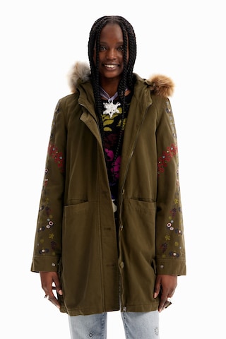 Desigual Winterparka in Groen: voorkant