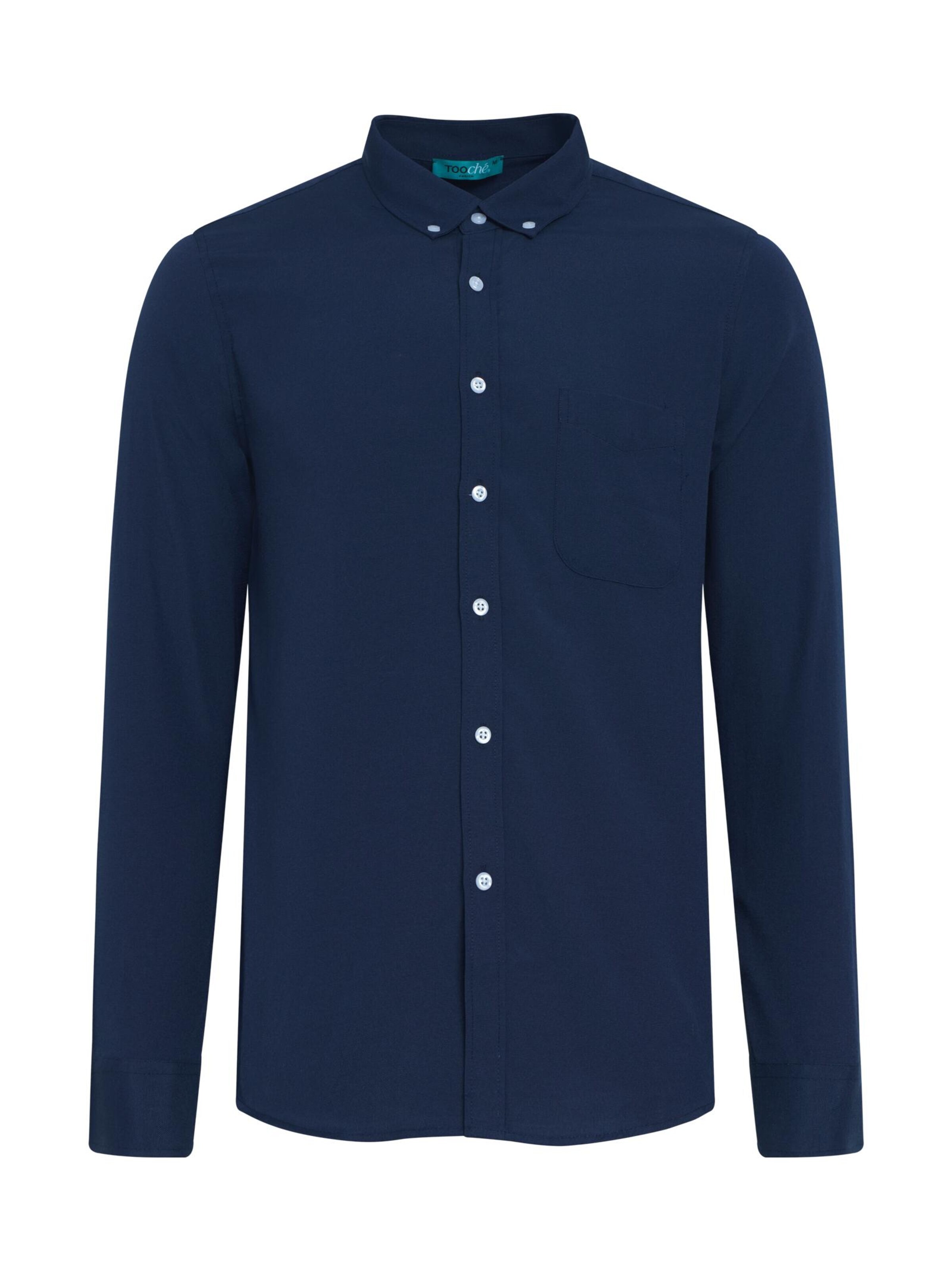 TOOche Slim fit Button Up Shirt 'Ocean Herrenhemd' in Blue: front