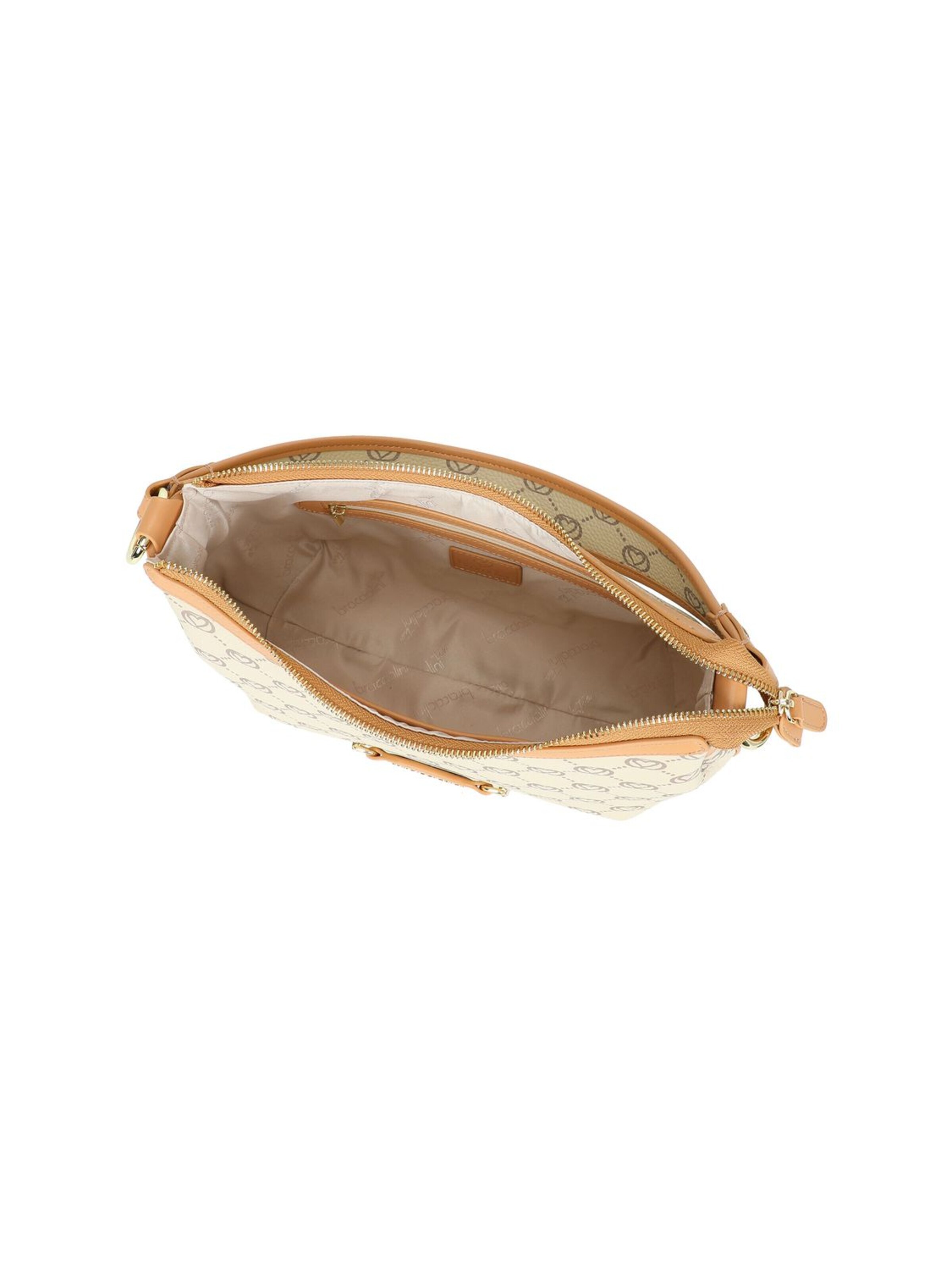 Borsa a spalla 'Monogram' di Braccialini in beige