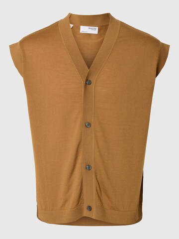 Gilet SELECTED en marron