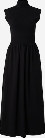 WarehousePletena haljina - crna boja: prednji dio
