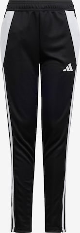 ADIDAS PERFORMANCE Regular Workout Pants 'Tiro 24 Training Bottoms Kids' in Black: front