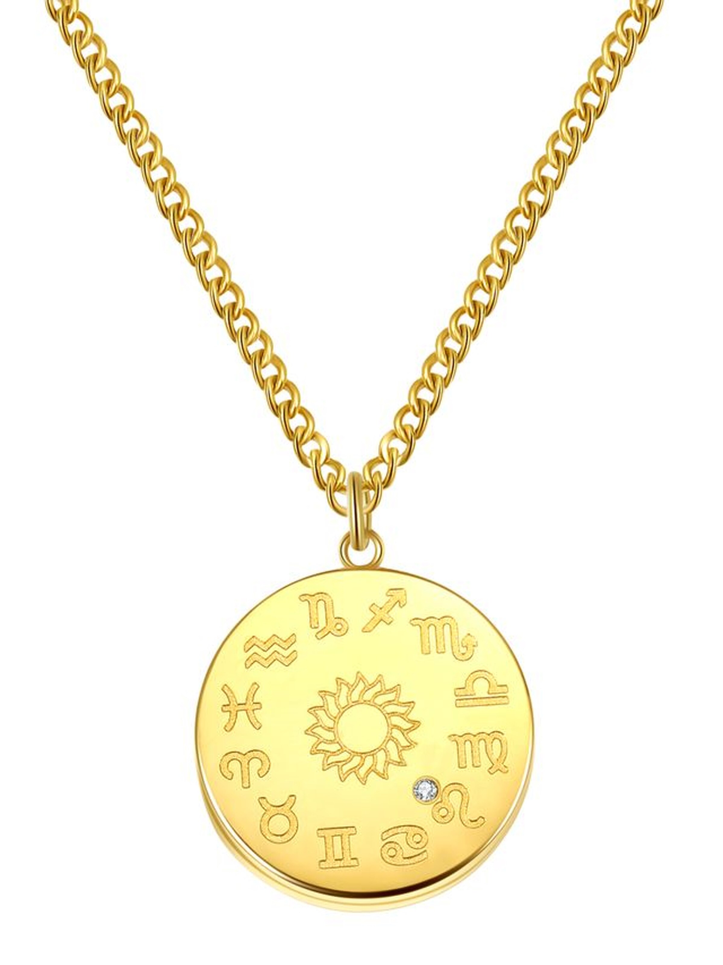 Hey Happiness - Cadena 'Luminous Leo' en oro