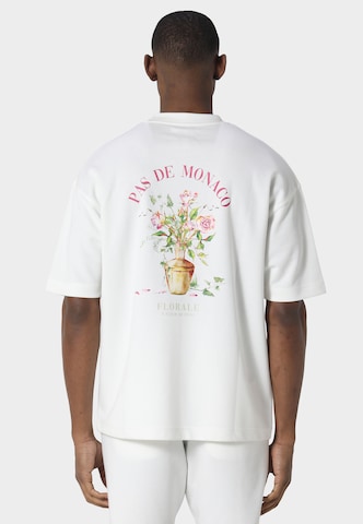 T-Shirt 'Pot De Vie' Pas De Monaco en blanc : devant