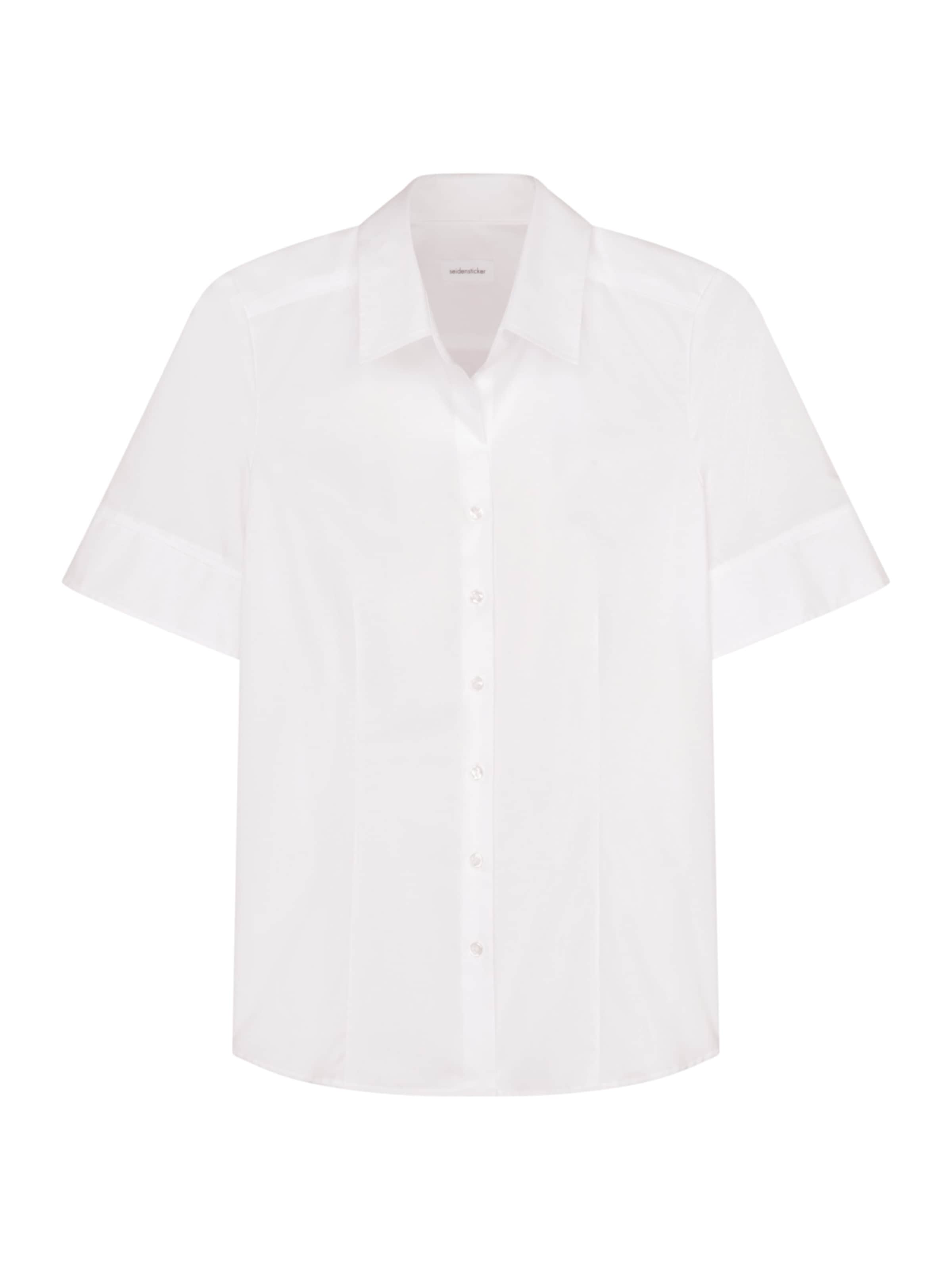 SEIDENSTICKER - Blusa 'Schwarze Rose' en blanco: frente