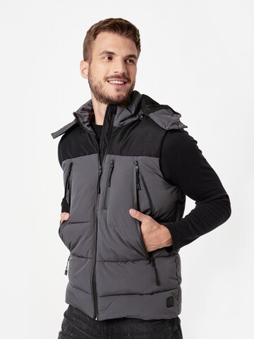 Gilet 'Titanium' INDICODE JEANS en gris : devant