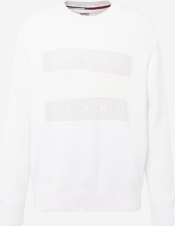 Tommy Jeans Sweater in White: front