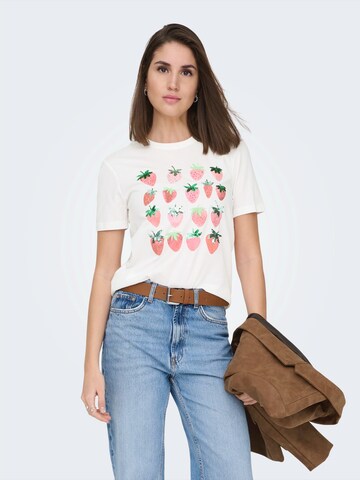 balta ONLY Marškinėliai 'ONLKITA': priekis