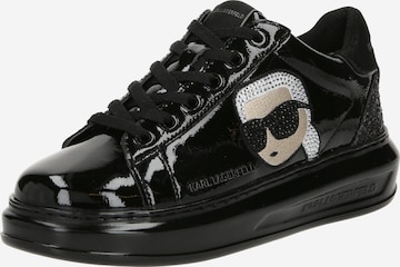 Sneaker low de la Karl Lagerfeld pe negru: față