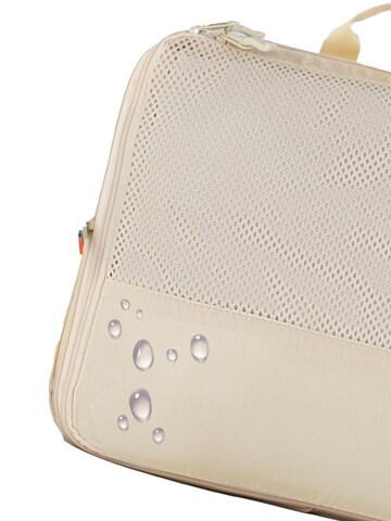 TRAVEL DUDE Travel Bag 'Packing Cubes Set 7-tlg. mit Kompression aus recycelten Plastikflaschen | Leichte Packwürfel | Packtaschen Set für Rucksack & Koffer' in Beige