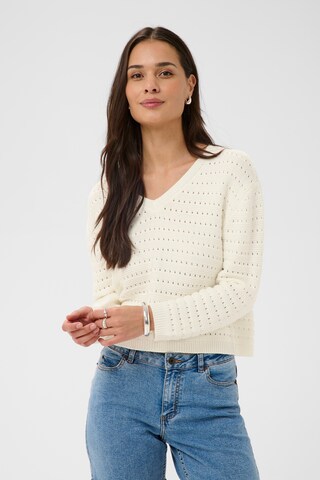 Kaffe Sweater 'Kametta' in White: front