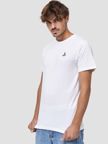 Mikon T-shirt 'Anker' i vit: framsida