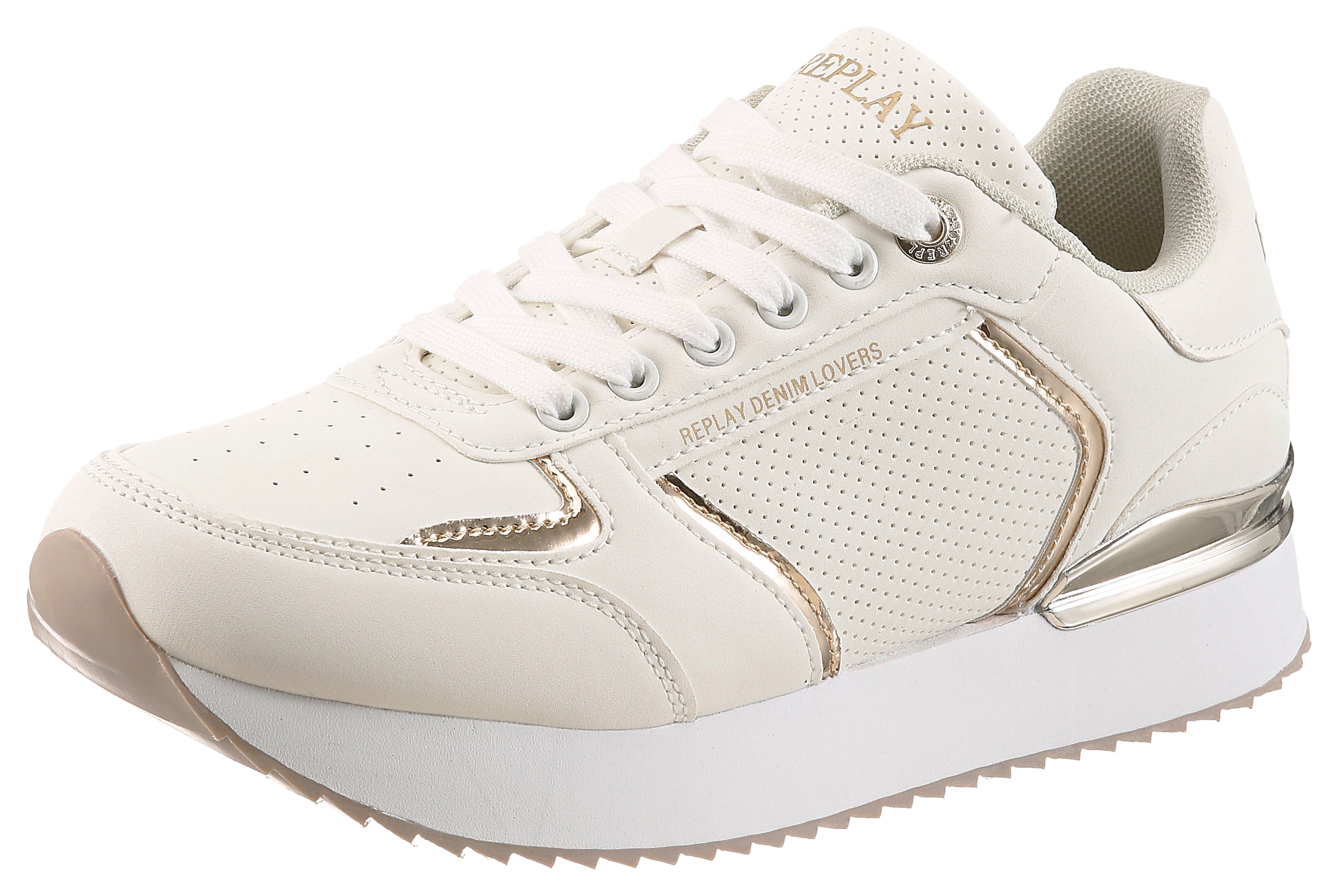 REPLAY Sneakers in White: front