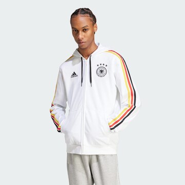 Veste de survêtement 'DFB DNA' ADIDAS SPORTSWEAR en blanc : devant