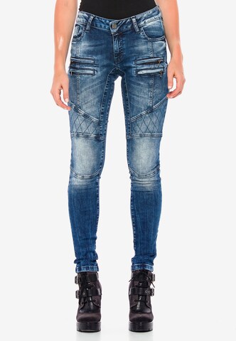 CIPO & BAXX Skinny Jeans 'Natty' in Blue: front