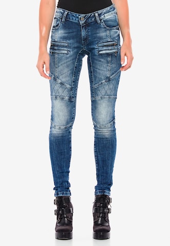 CIPO & BAXX Skinny Jeans 'Natty' in Blauw: voorkant