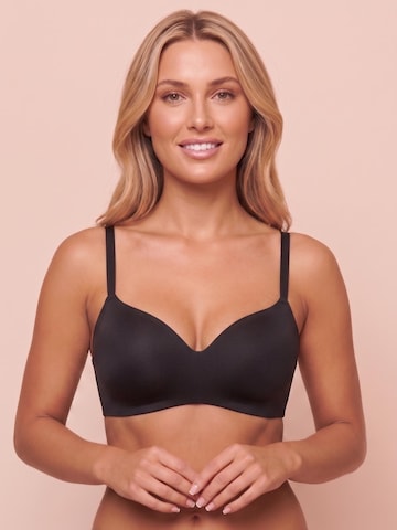 Royal Lounge Intimates T-shirt Bra 'Royal Delite' in Black: front