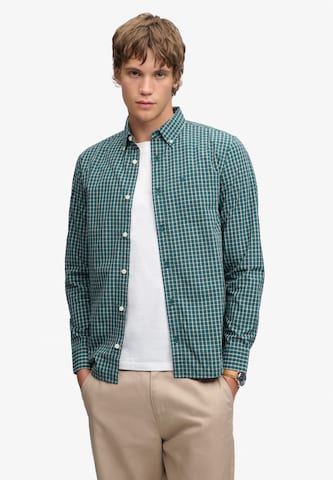 Superdry & Co Button Up Shirt in Green: front
