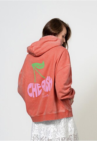 OH APRIL Sweatshirt 'Cherish' in Orange: Vorderseite