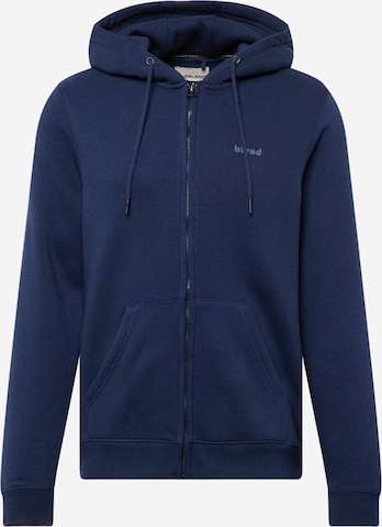 BLEND Zip-Up Hoodie 'Downton' in Blue: front