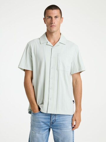 CHASIN' Regular fit Overhemd 'Bore Point' in Groen: voorkant